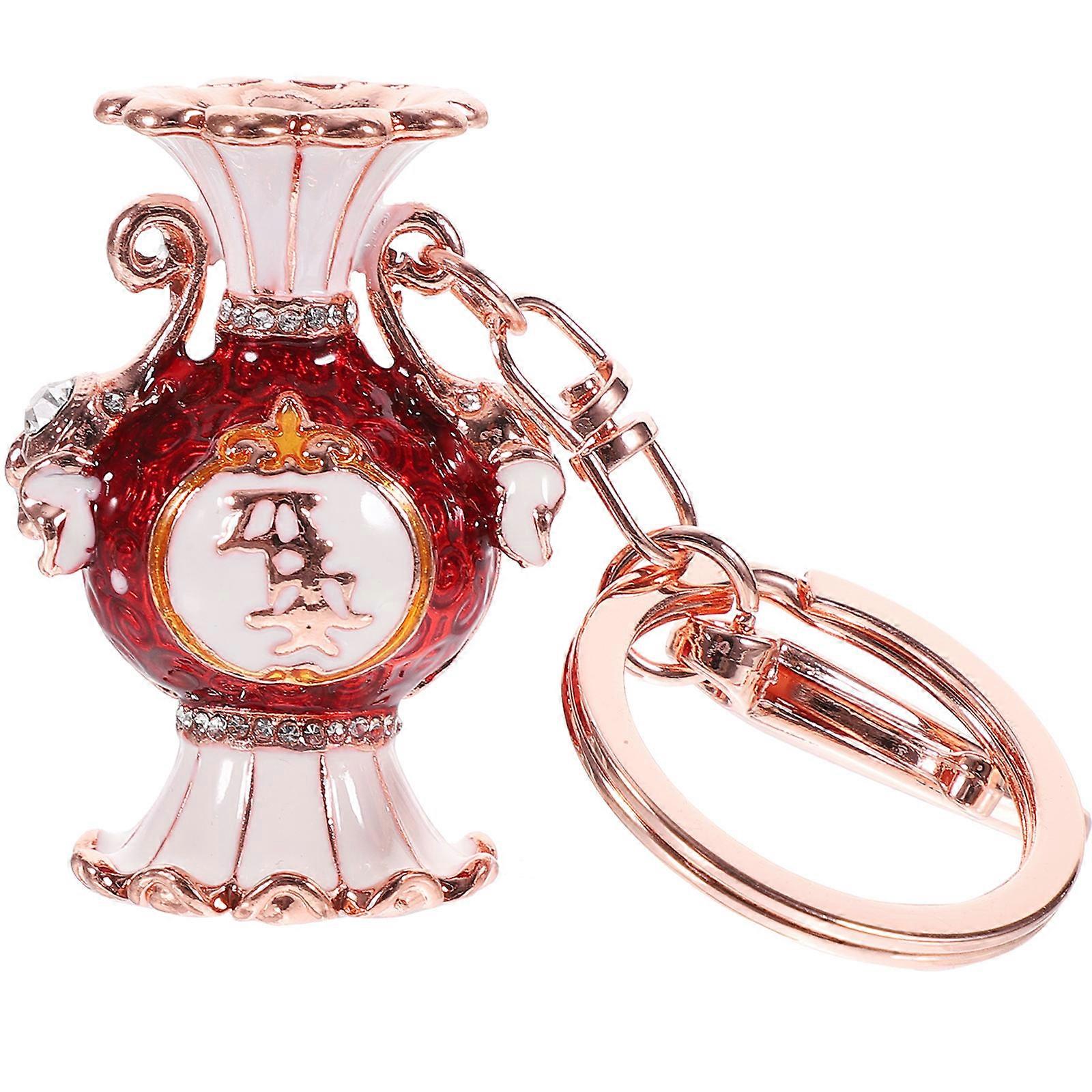 Metal Vase Key Ring Aesthetic Cute Keychain for present Giving 1Pack