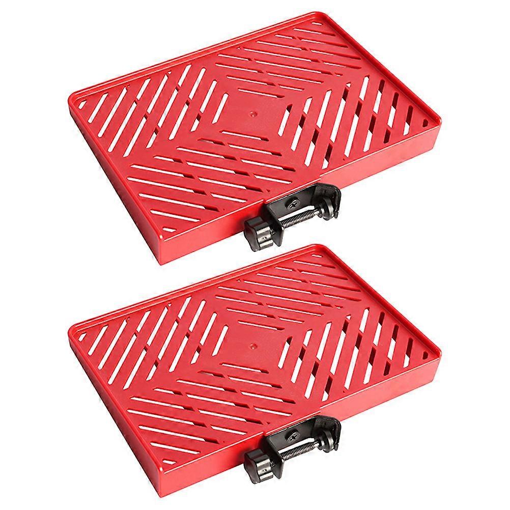 Sound Card Stand Live Streaming Bracket Outdoor Activities Rectangular Shape Metal Material Efficient Storage 2Pcs