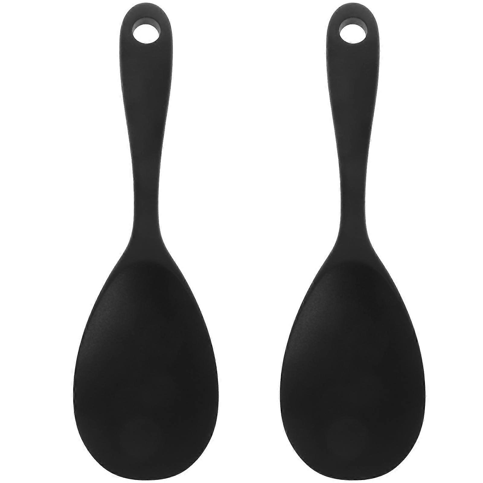 Silicone Rice Paddle Home Kitchen Rice Spoon Paddle For Cooking Meal Preparation 2Set