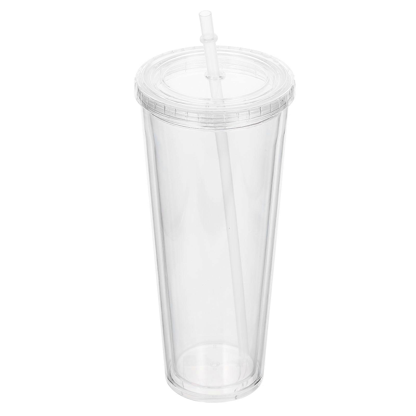 Double Layers Beverage Cups Reusable Drinking Cup General Users Home Use 22.2X10CM 720ml 1Pack
