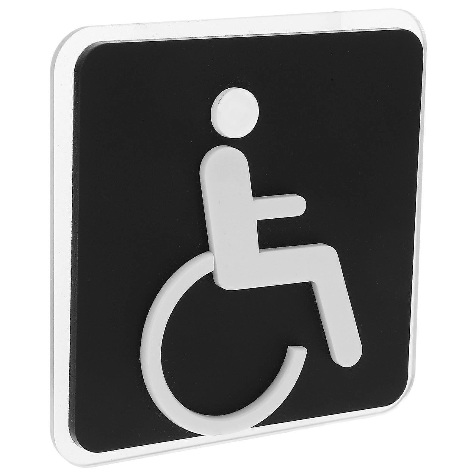 Wheelchair Accessible Restroom Sign for Public Toilet with Decal