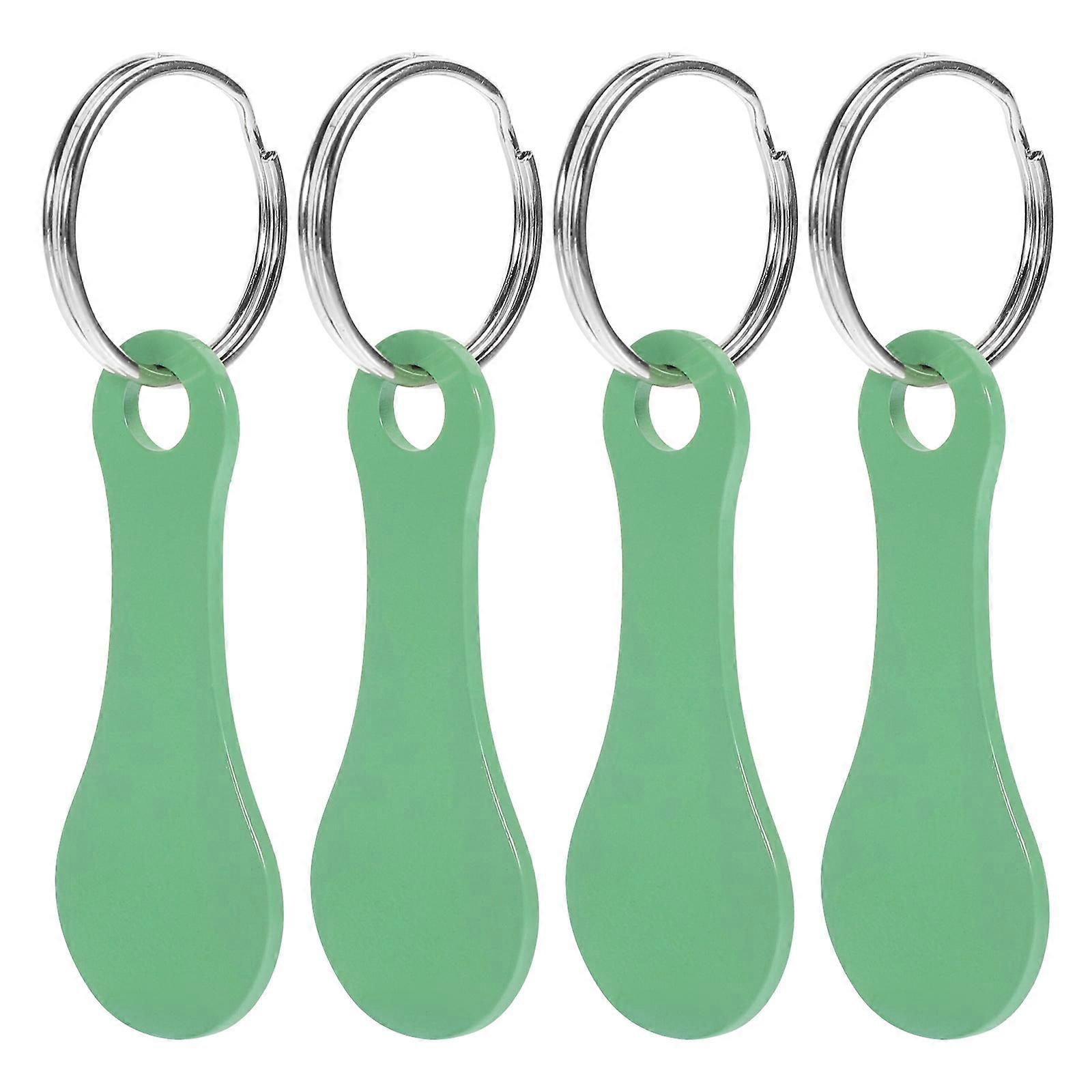 Trolley Token Keychain Ornament Metal Trolley Color Key Ring Design Men and Women 4Pcs