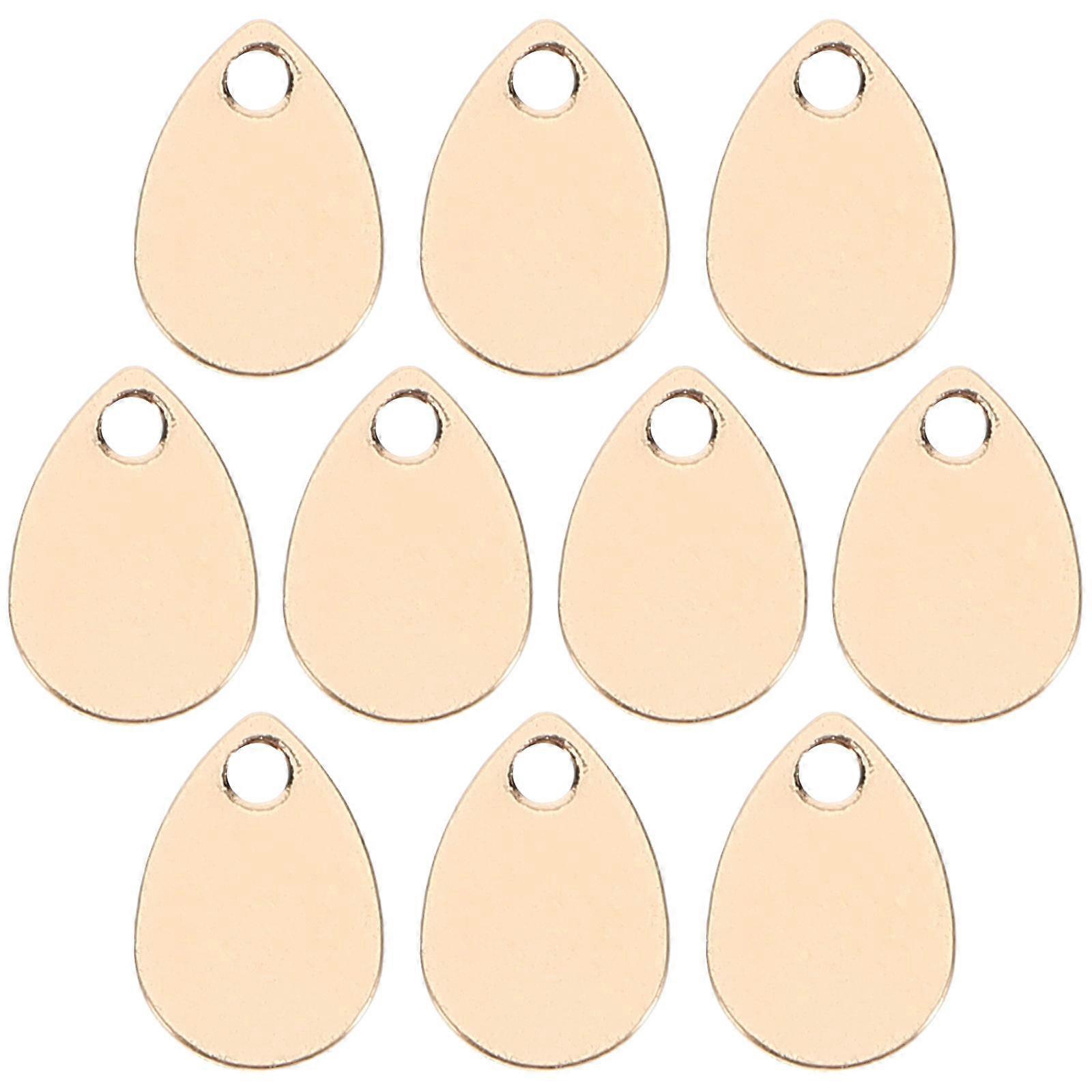 Blank Pendants Brass Tags Gold Plated For Crafting Engraving Artisans Size 0.70X0.50X0.20Cm 10Pcs