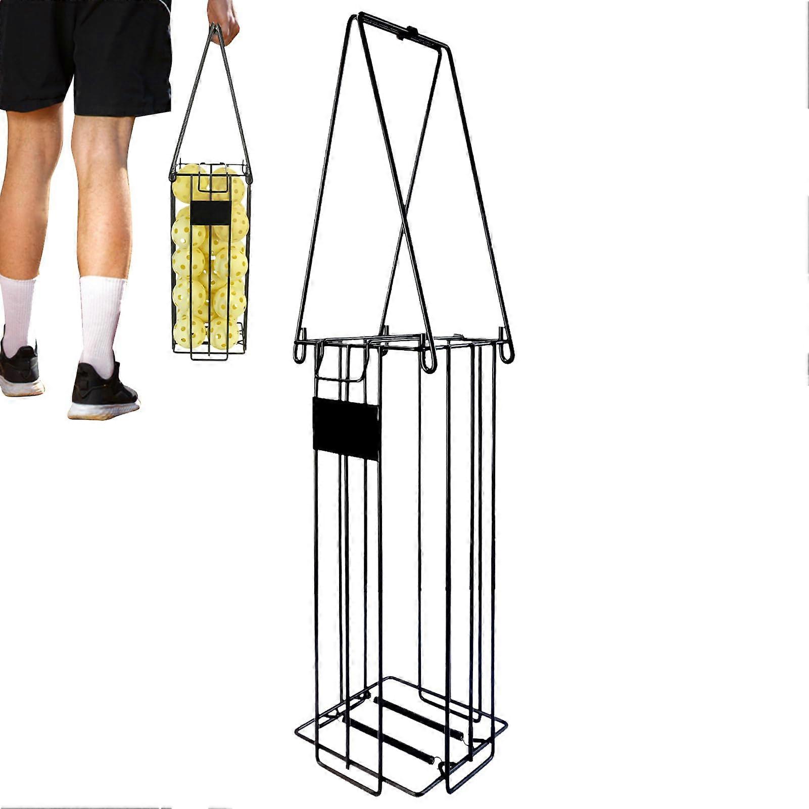 Tennis ball basket  Tennis ball holder with ergonomic handle, largevolume portable training aid for baseball and softball exercises Ref: 1659