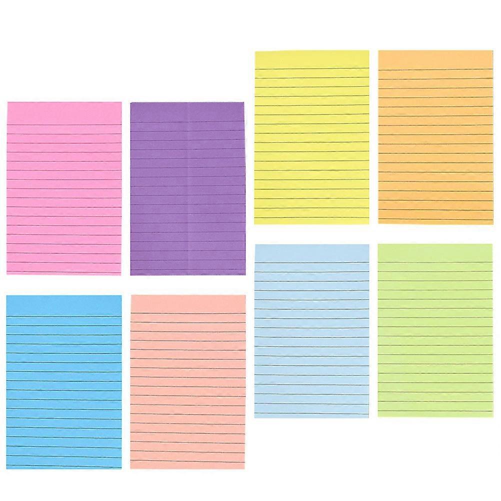 Memo Stickers Writing Notes Office Supplies Rectangular Assorted Color 8 Books Per Set
