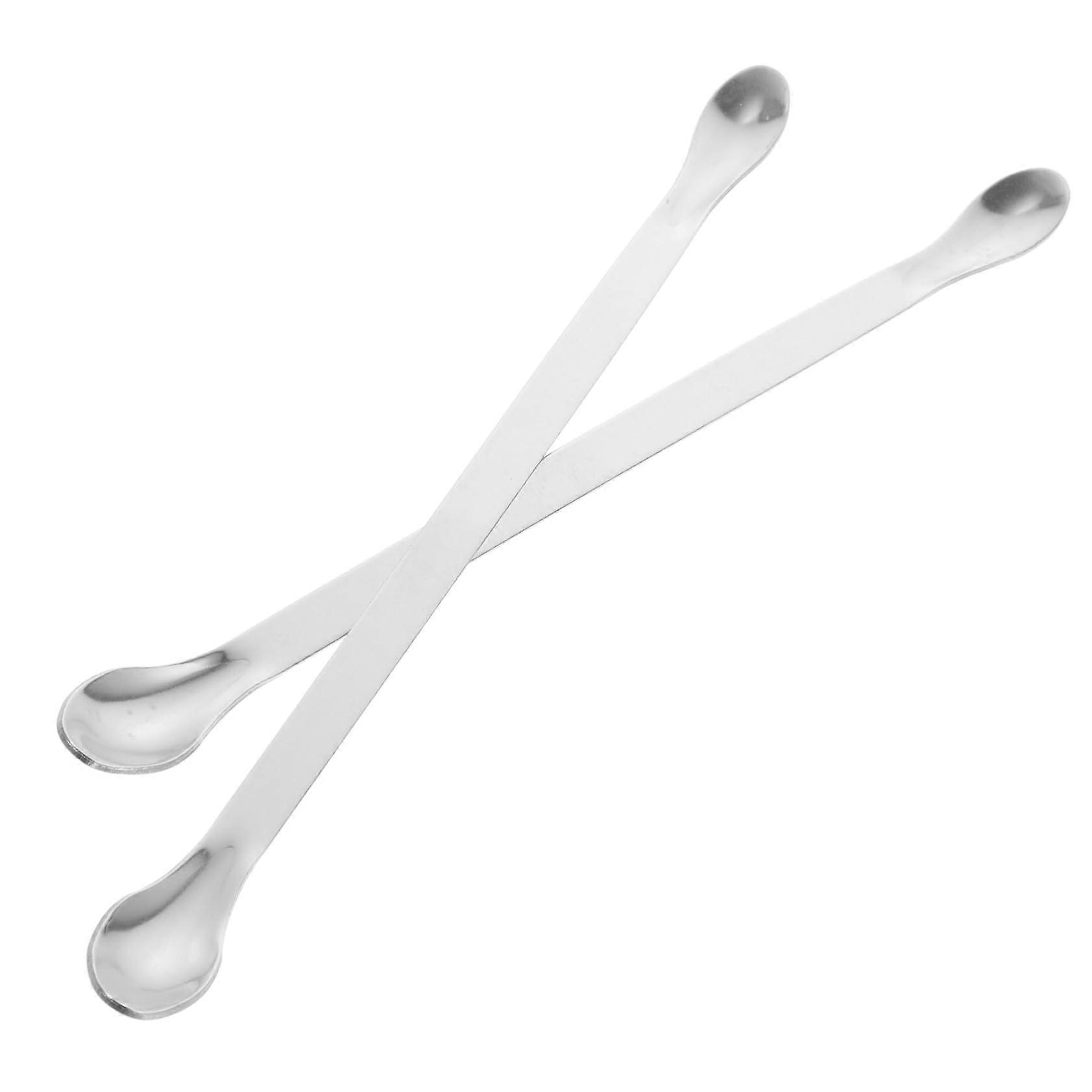 Laboratory Sample Spoon Stainless Steel Double-Ended Mixing Spoon for Precise Measurements and Sampling 1 Inch