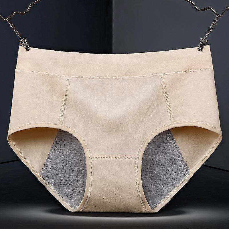 Cotton Women's Physiological Underwear with Side Leakage Prevention Breathability and Quick Drying Elastic and Simple Briefs