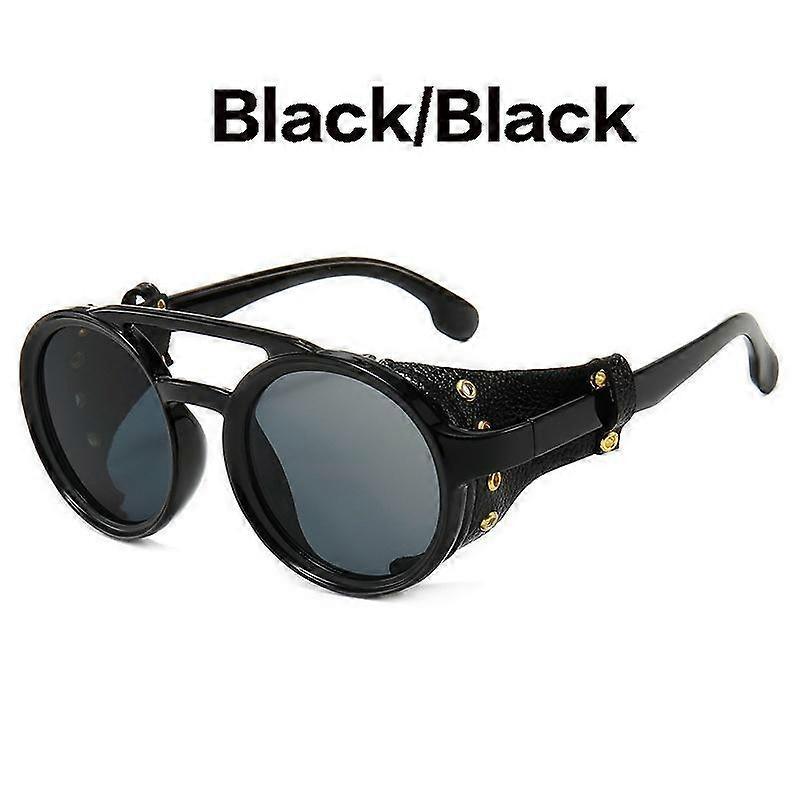 Vintage Retro Round Steampunk Sunglasses for Men and Women
