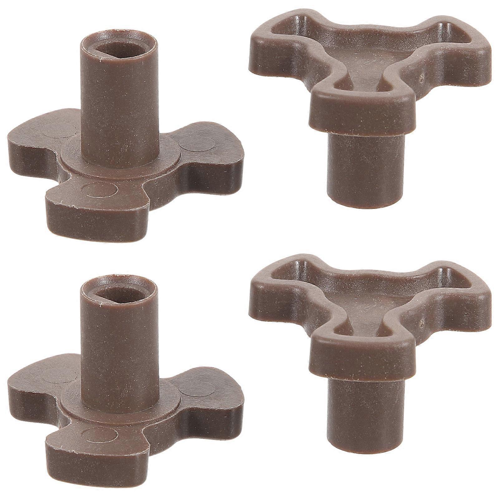 4pcs Microwave Turntable Coupler for Reliable Rotation – Support Shaft for Plates, Compatible with Various Brands – Kitchen Accessory