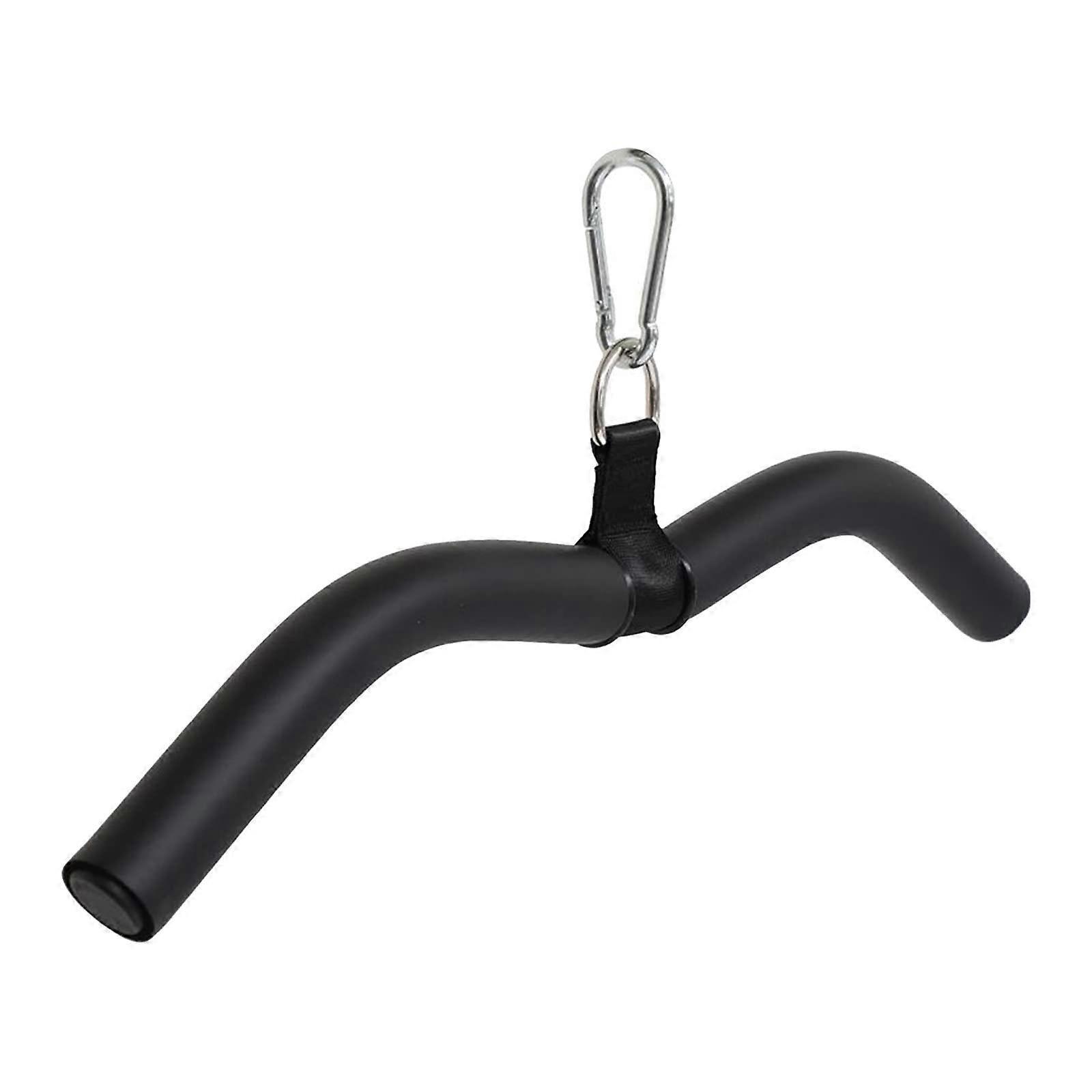 LAT Bar Cable Machine Attachment, Pulldown Bar with Full Rotation and Rubber Handle for Gym, Strength Training, Body Training, Muscle Building