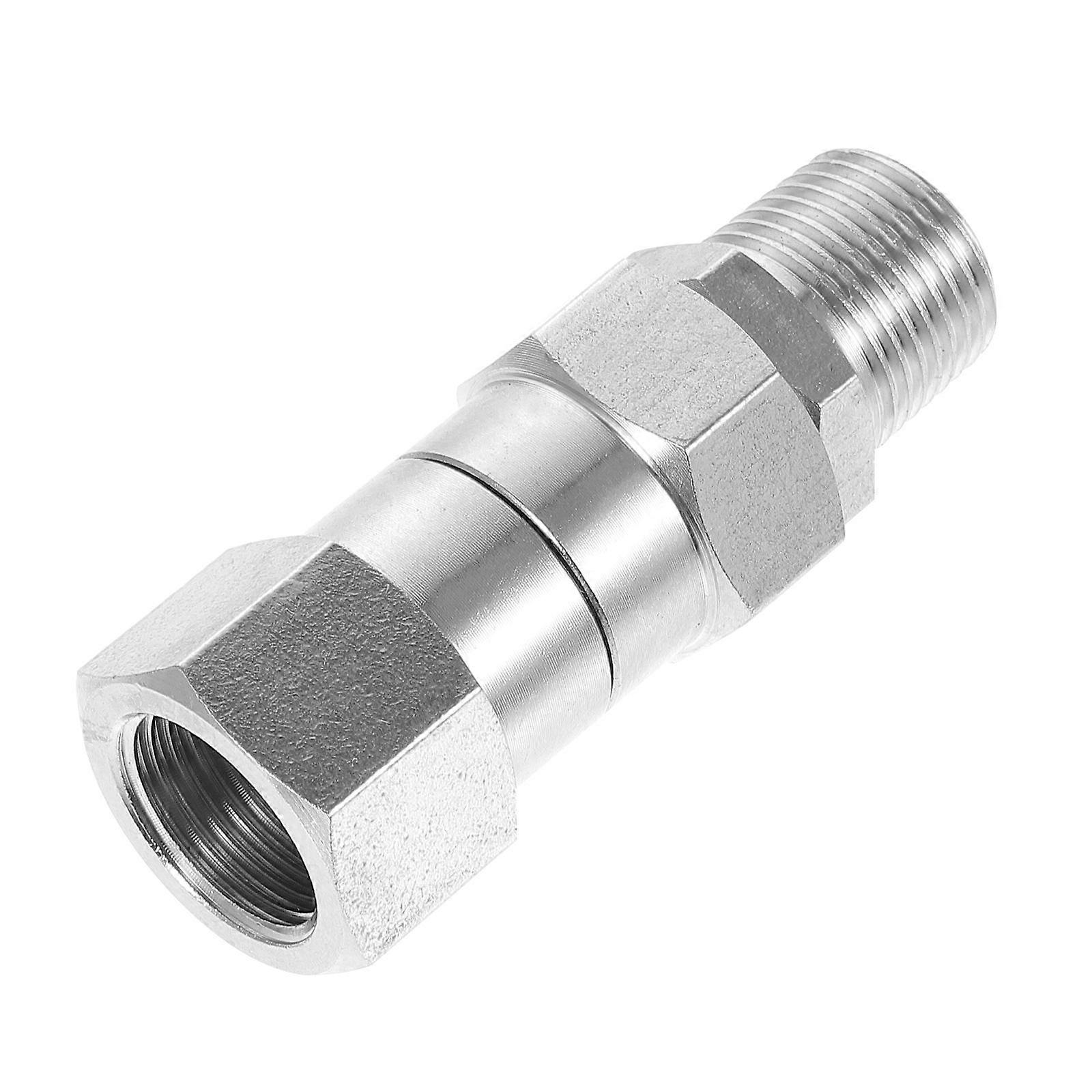 Stainless Steel Tube Fitting Compression Tube Fitting Silver Color For Refrigerator Water Line Replacement 2.4×1.2×1.2in 1Set