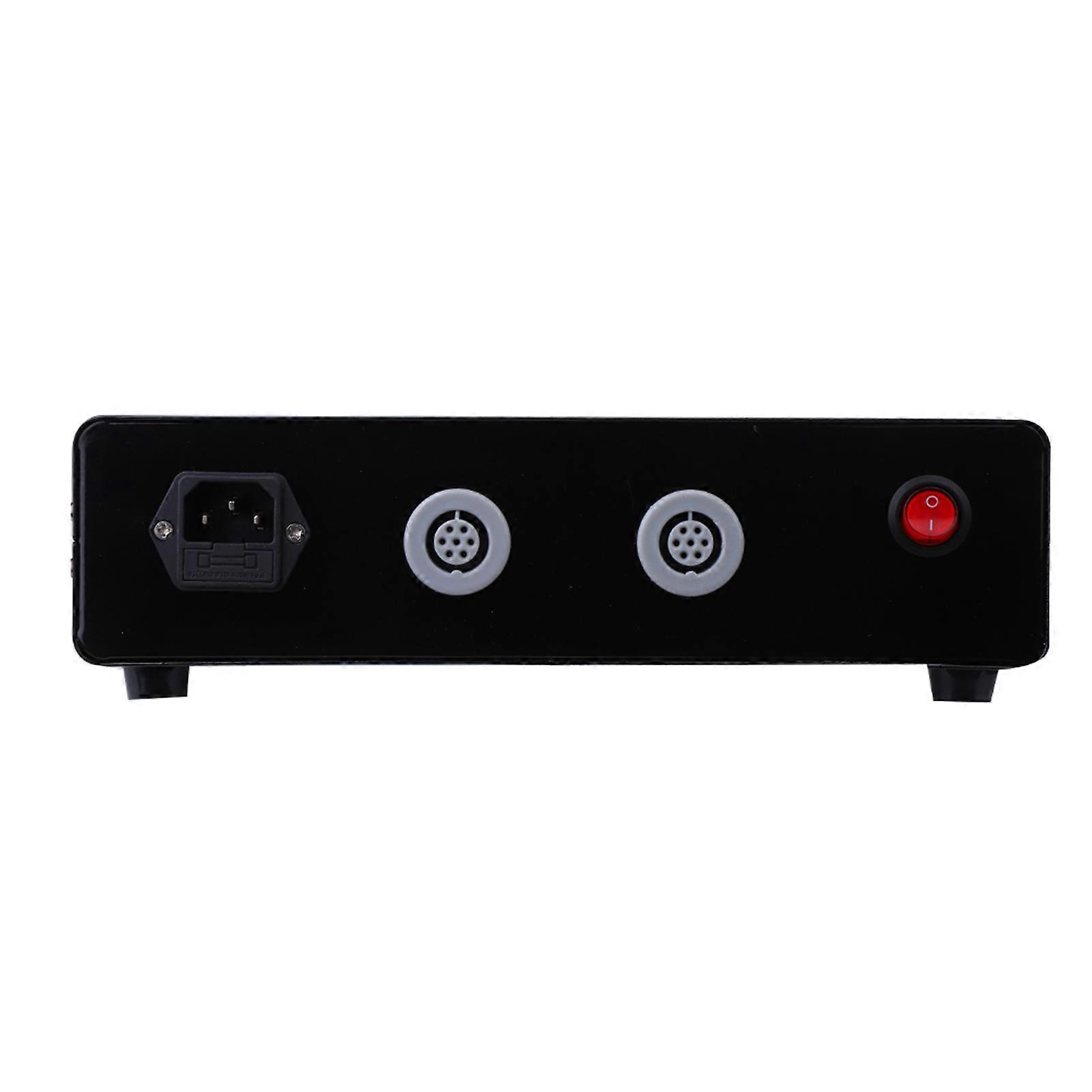 Two people use a negative ion foot massage and detoxification health care device