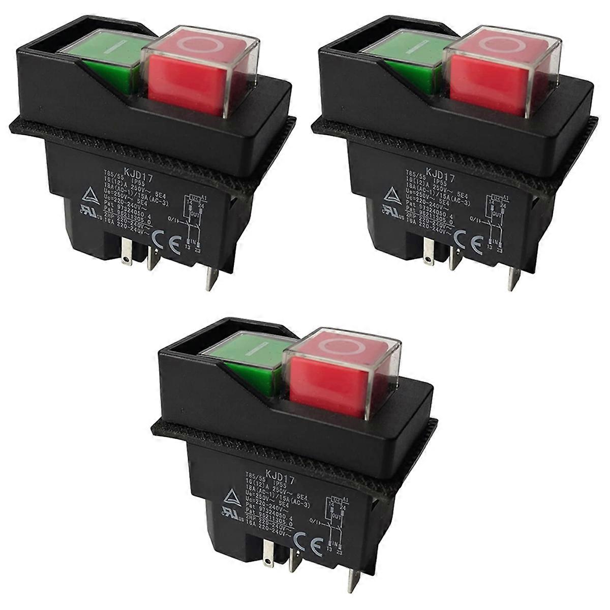 Electromagnetic Switches Pushbutton Switches KJD17 220V 5 Pin