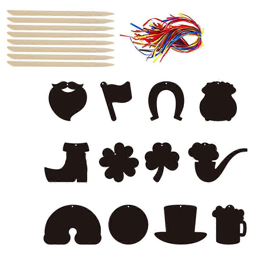 DIY Scratch Paper Black St Patrick Scratch Papers for Kids 2Sets
