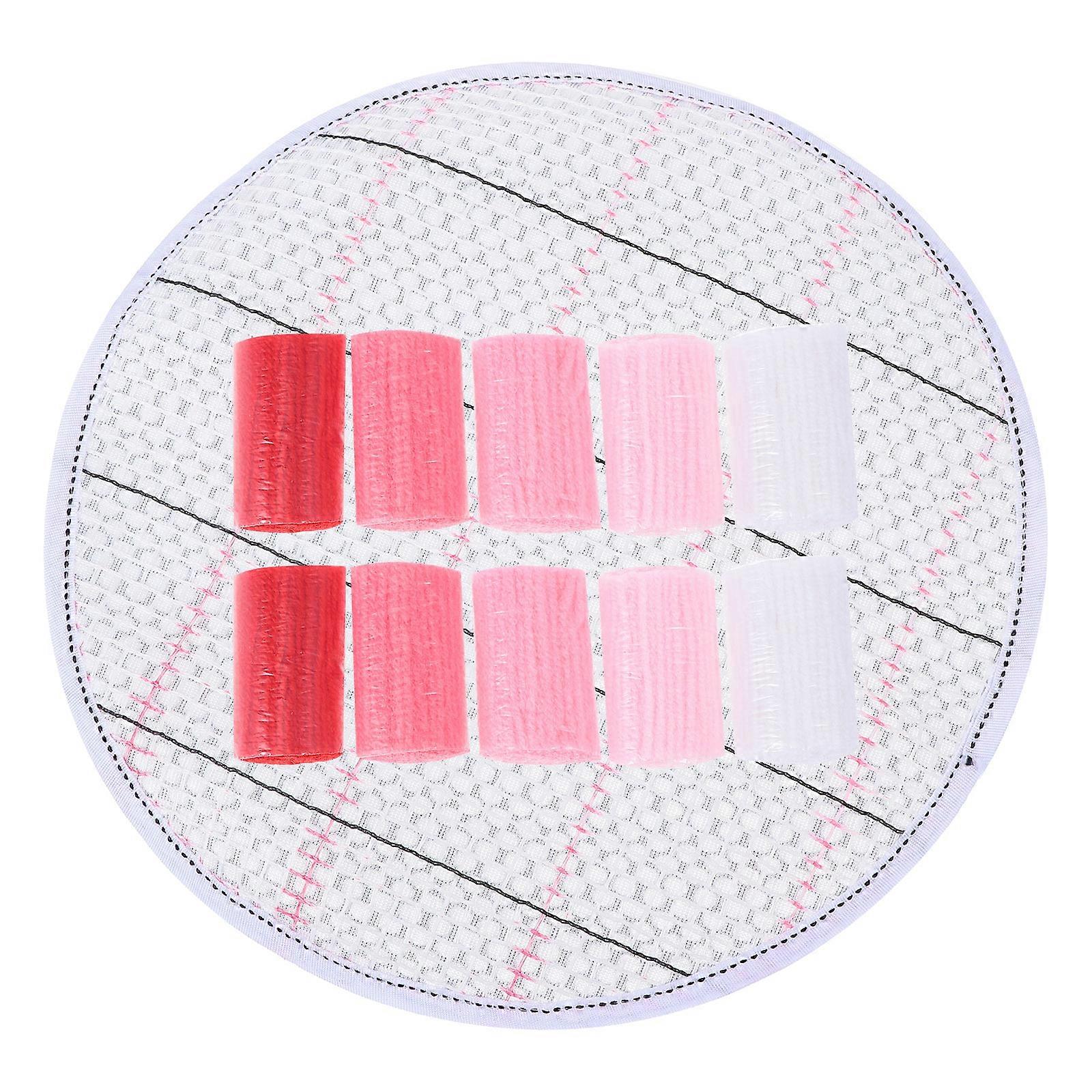 Rug Weaving Yarn Carpet Weaving Yarn Mesh Pad Handmade Projects Acrylic Fiber Round 1Set