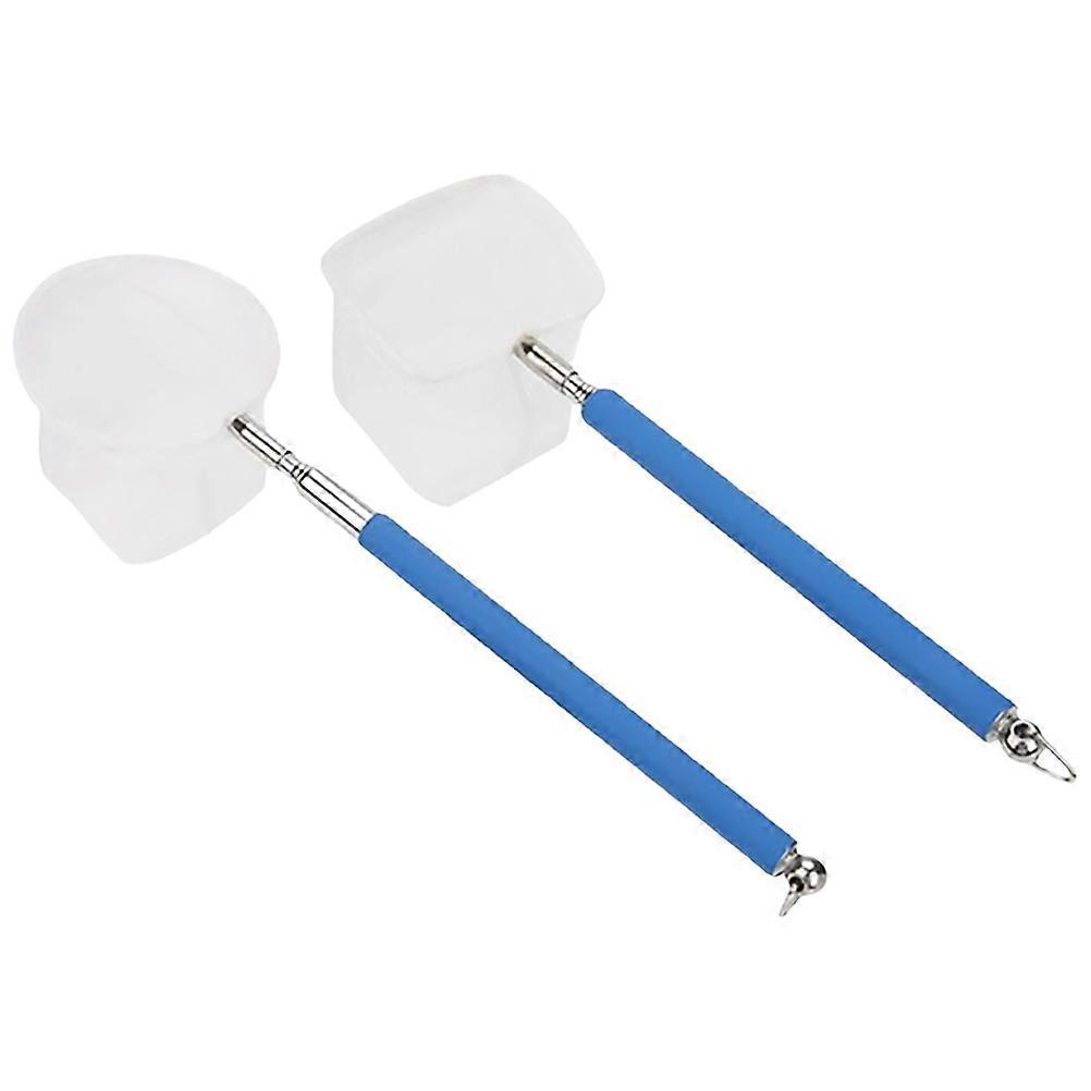 Extendable Handle For Deep Tanks Small Shrimp Net Round Mesh Aquarium Maintenance 55.00X5.50X4.50CM Stainless Steel 2Pcs