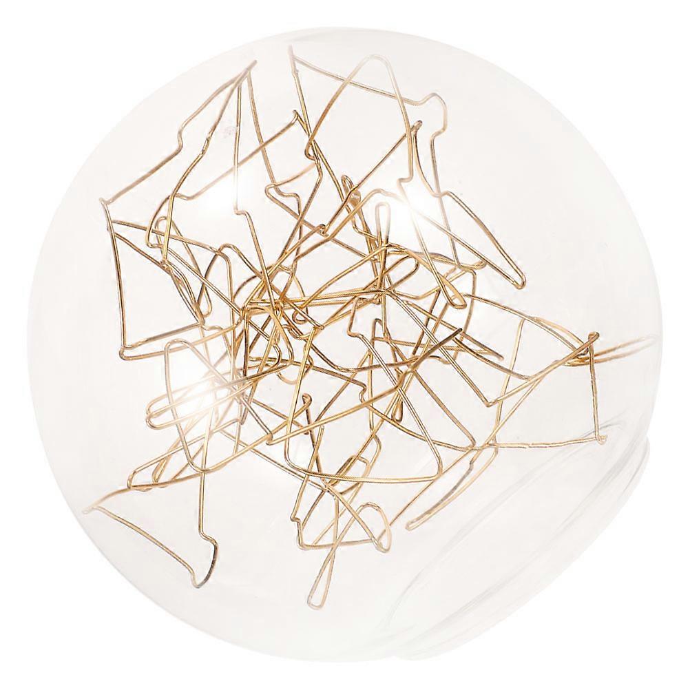 Transparent Glass Pendant Lampshade with Gold Wire Design for Ceiling Lights, Chandeliers & Hanging Lamps – Softens Light, Elegant Globe Shade