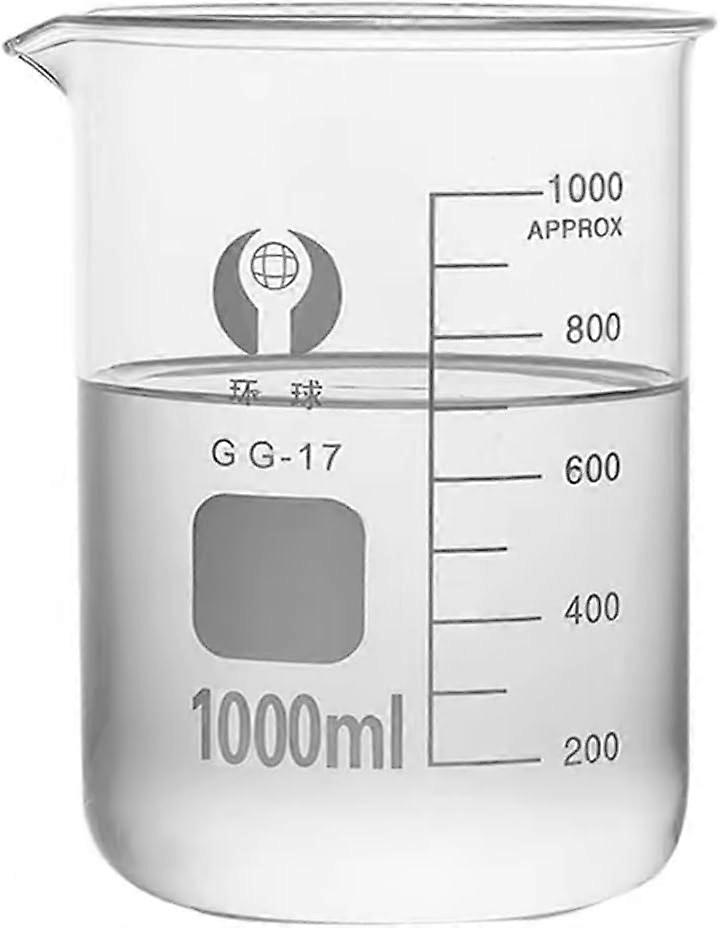 Laboratory glass measuring cup, temperature resistance, 1000 ml, 1 piece 1000 ml 1 piece