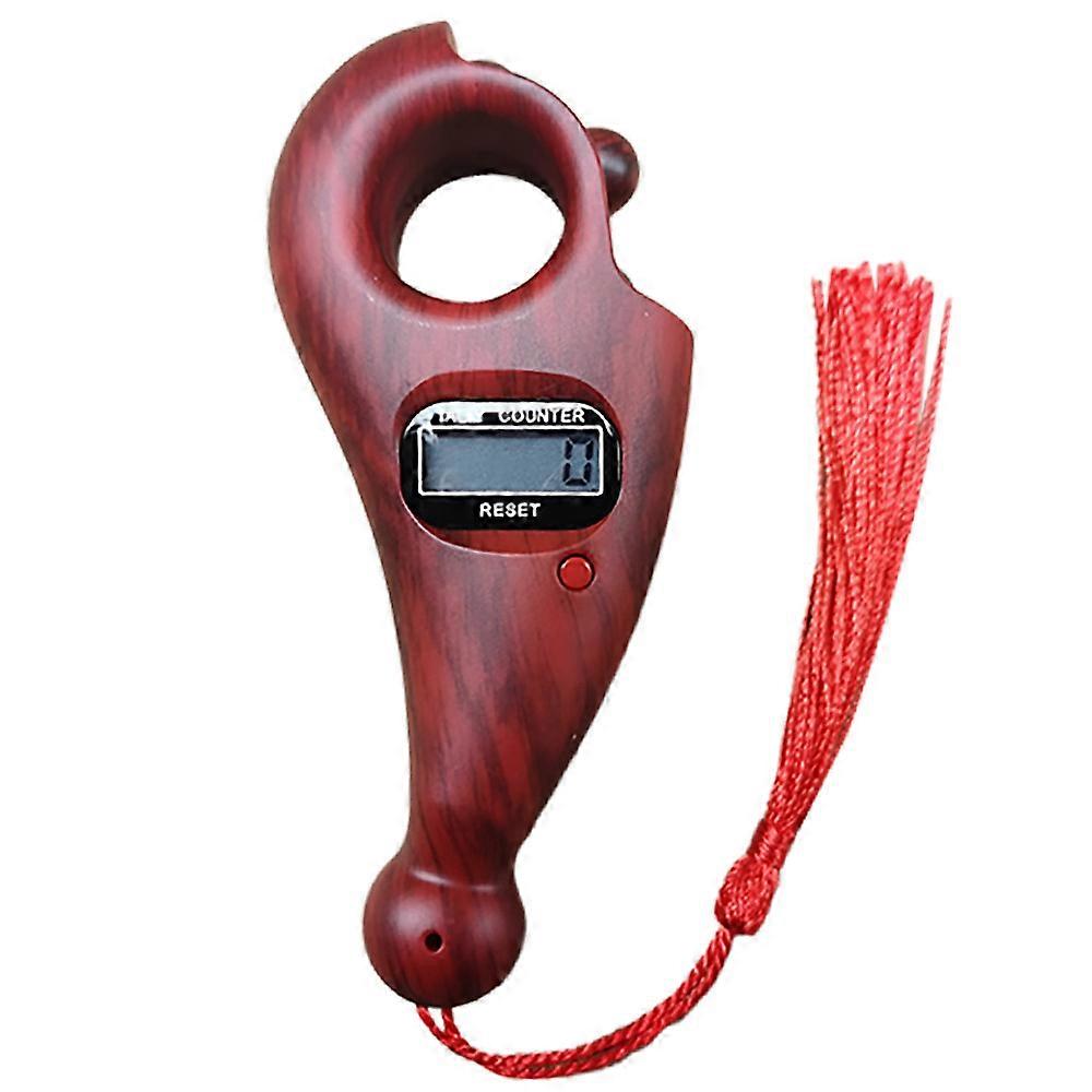Digital Finger Counter with Buddha Beads Electronic Display Finger Counter Hand Counting Counter for Buddhist Prayer Decompression Toy(brown) ZeGoods