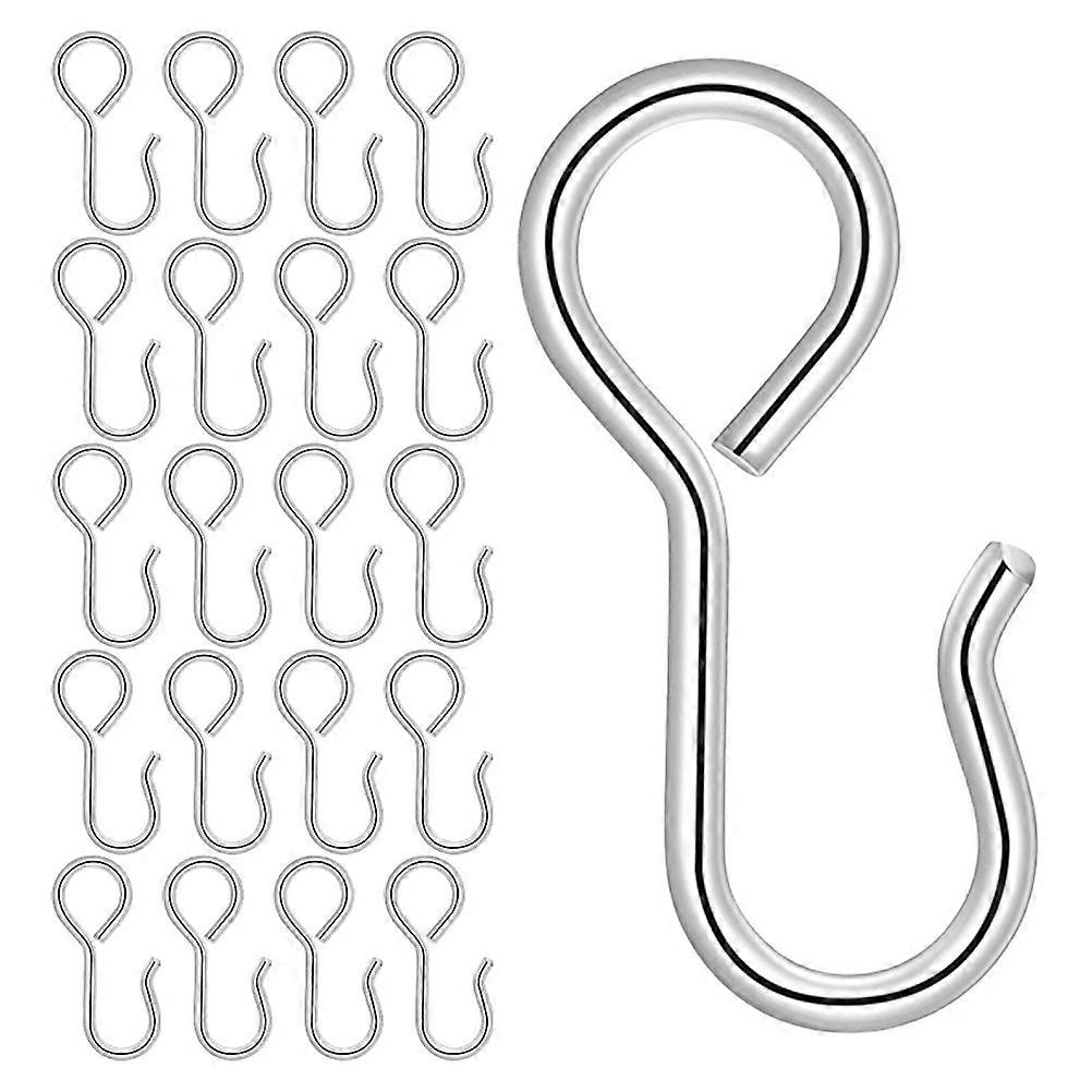 Car Seat Hook Metal S Hooks for Organization 50Pcs Silver Hooks