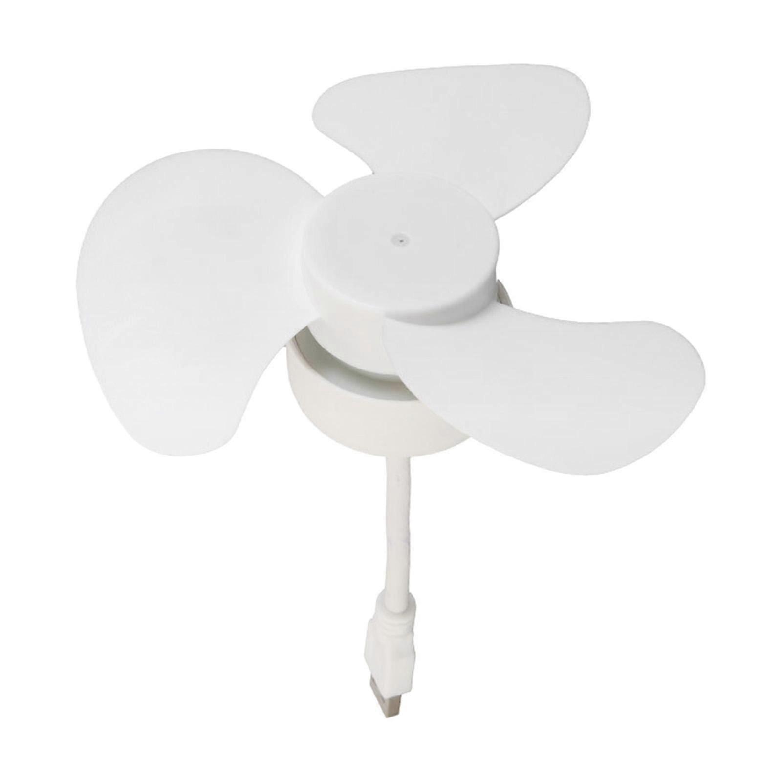 USB Powered Ceiling Fan Quiet 360Rotatable Canopy Fan for Tent Bed Bathroom