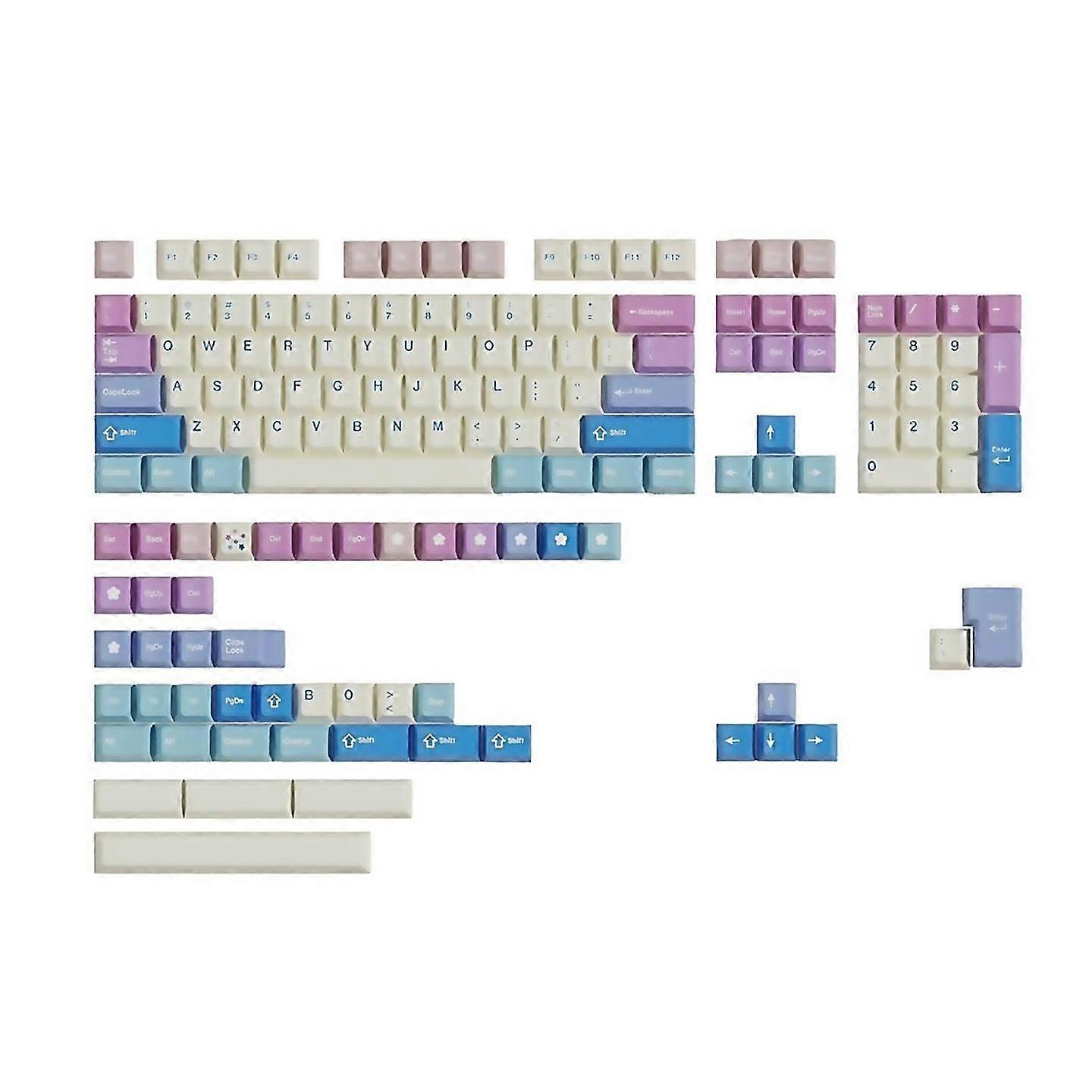 For 150keys Pbt Material Keyboard Keycaps Compatible For Most Mechanical Keyboards A