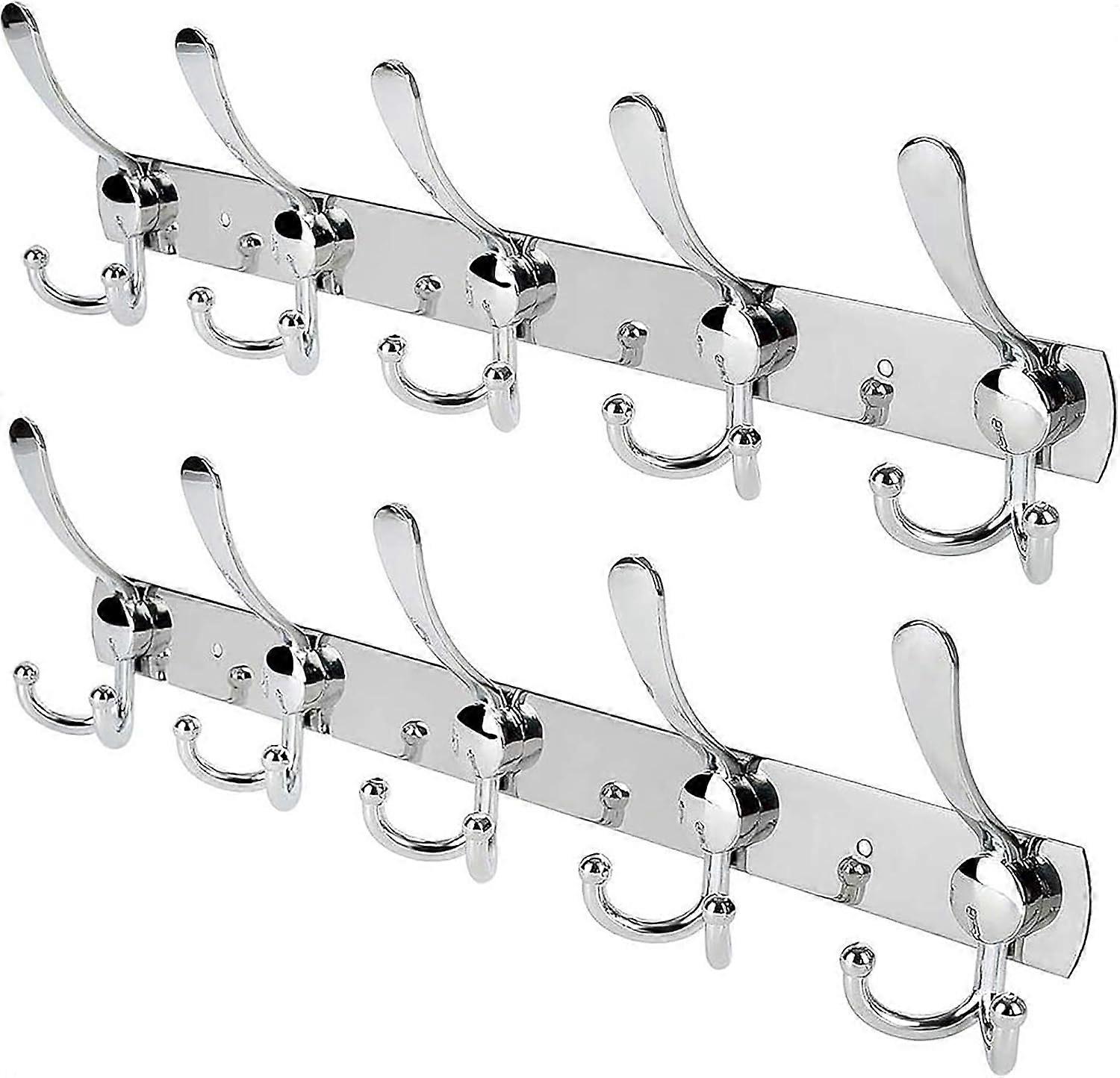 Stainless Steel Coat / Hat Rack (2 Pack)