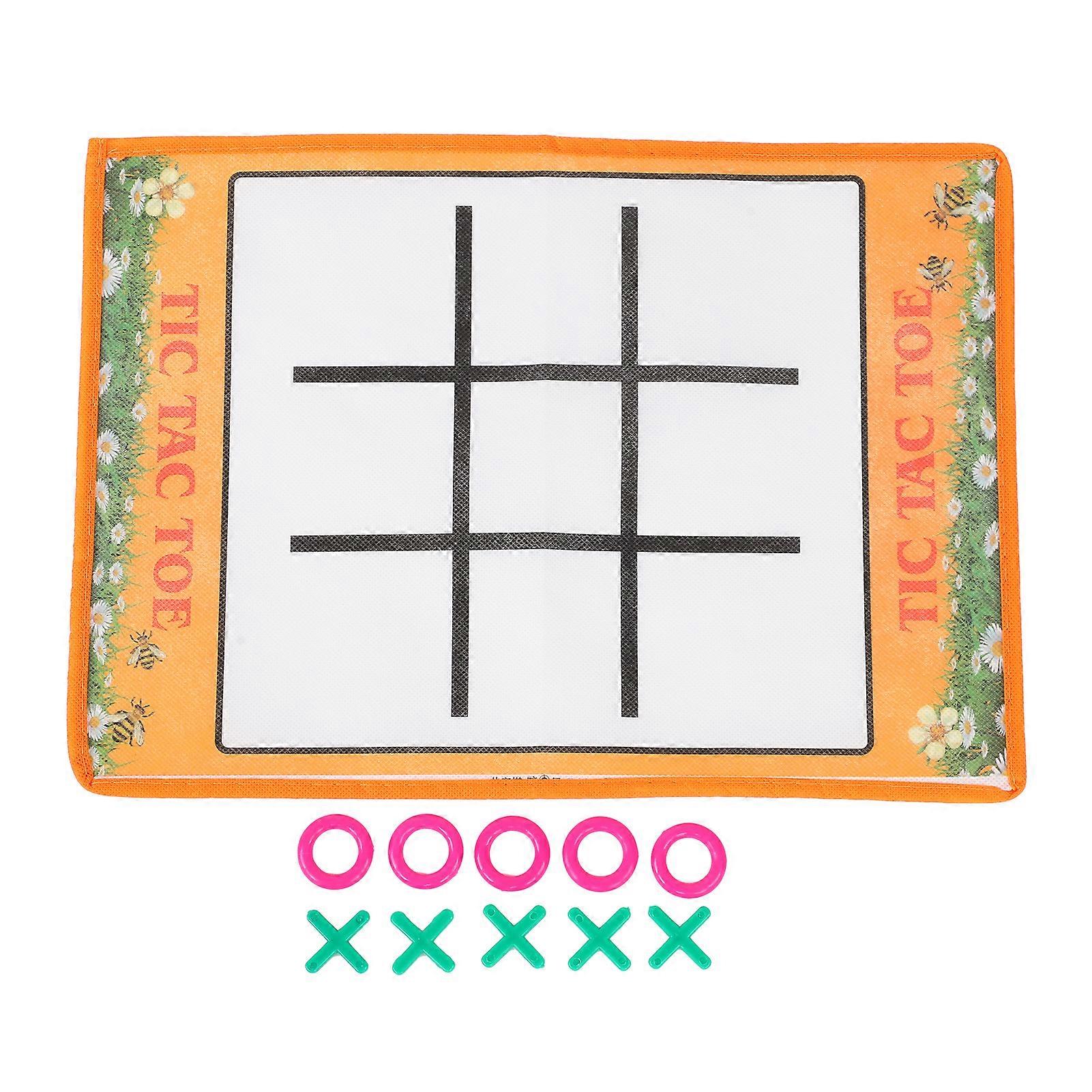 Naughts and Crosses Game for Children Soft Foldable Naughts and Crosses for Kids Party Family Game