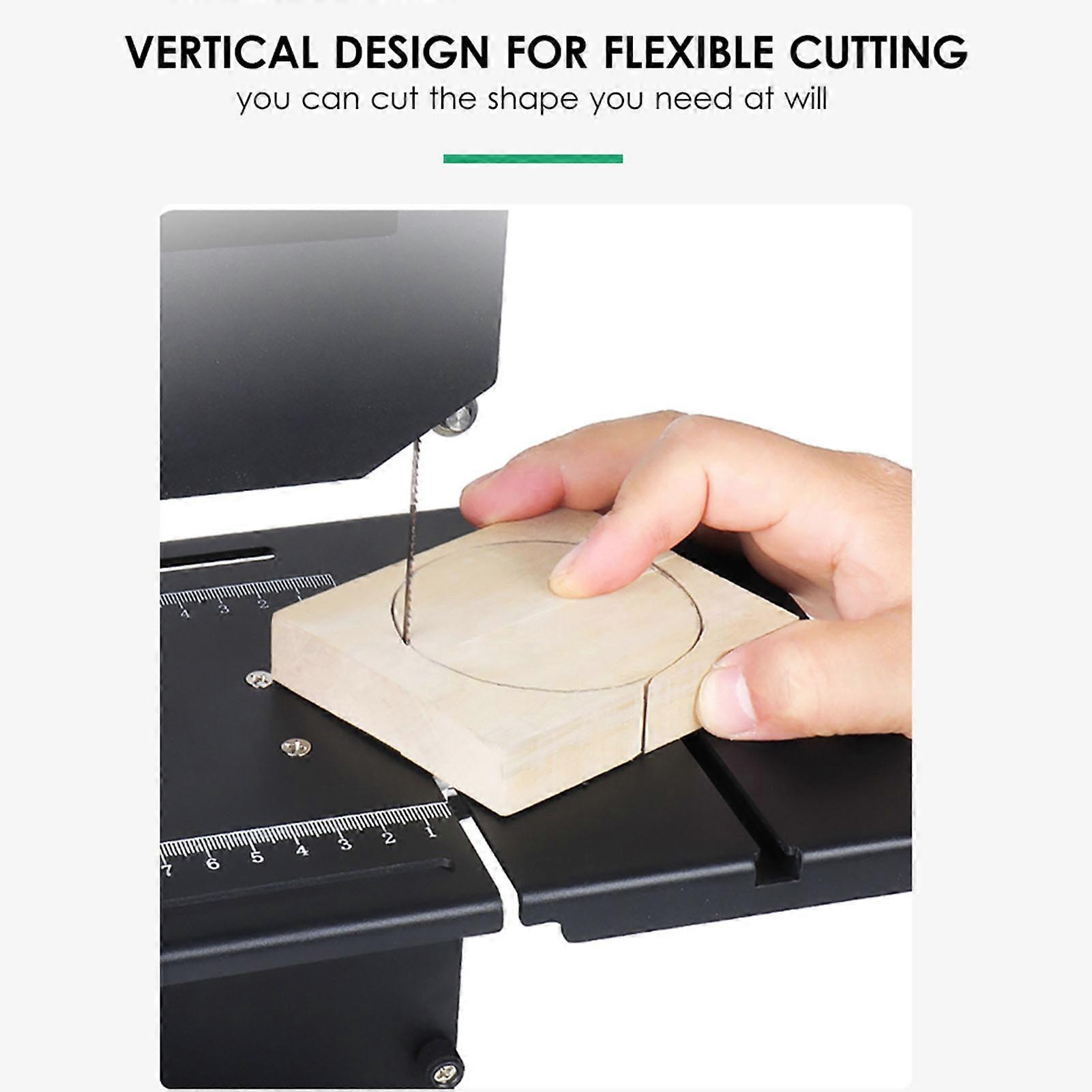 آلة المنشار الشريطي الصغير متعدد الوظائف 1750 دورة في الدقيقة منشار الفرقة المنشار الطاولة منشار سطح المكتب الكهربائي أداة القطع المنزلية الصغيرة لأعمال النجارة