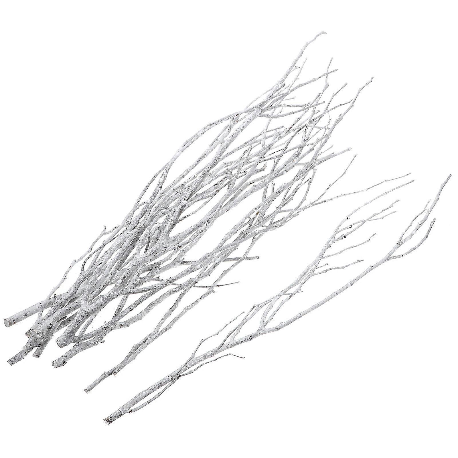 Tree Branch Decors Vase Tree Branches for Birthday Parties White Curled Willow Branches 10Pcs