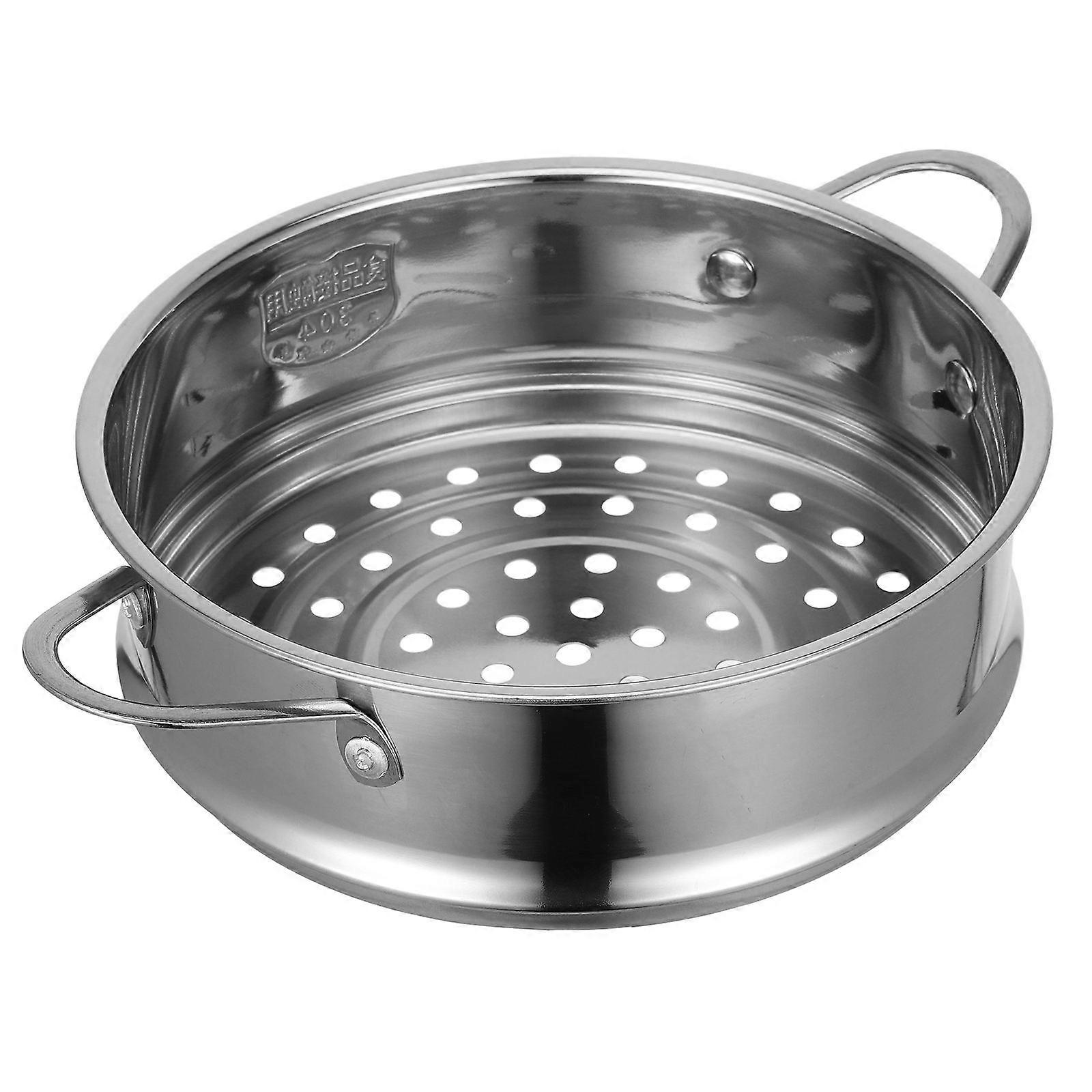 سلة باخرة من الفولاذ المقاوم للصدأ مع أداة مطبخ بمقبض للمستخدمين المنزليين 17.6X16X5.8CM 1 عبوة