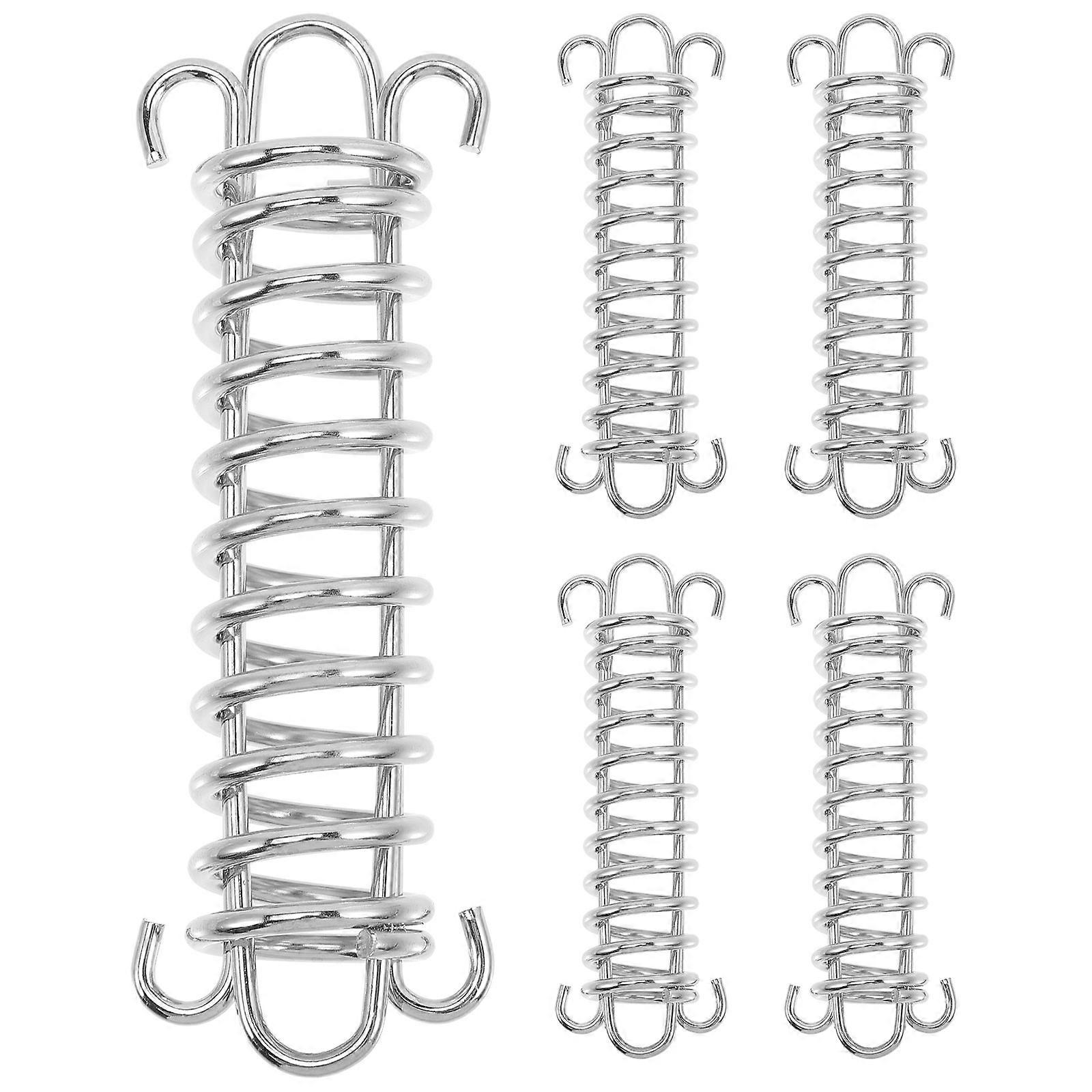 Tent Wind Rope Buckles Stainless Steel Spring Hook High Wind Situations Simple and Practical 12x3.5cm 5Pack