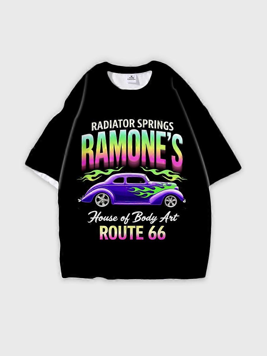 T-shirt round neck Pattern loose short sleeve JW2735