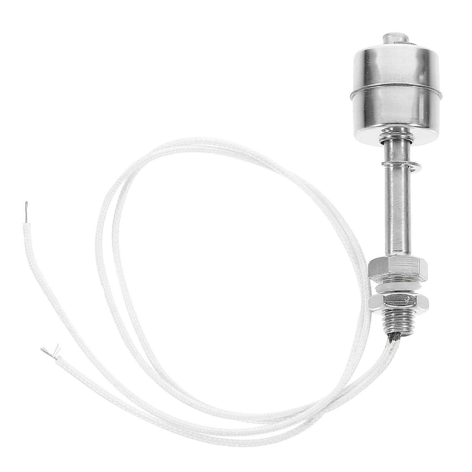 Water Level Control Valve Stainless Steel Float Top-Mounted Tank Water Level Sensor Monitor Swimming Pool Silver 9.5X2.5X2.5CM 1Pc