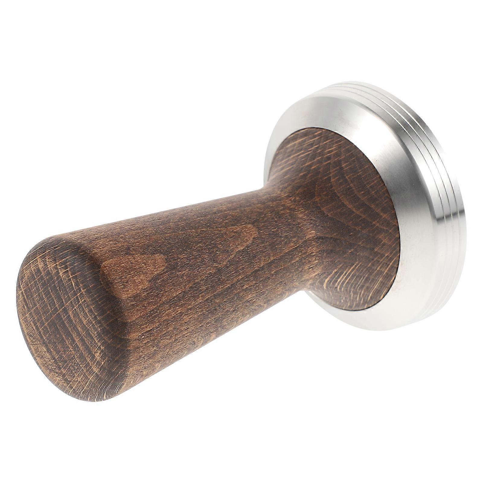 Stainless Steel Tamper with Wooden Handle for Coffee Pressing – High Performance Espresso Tool for
