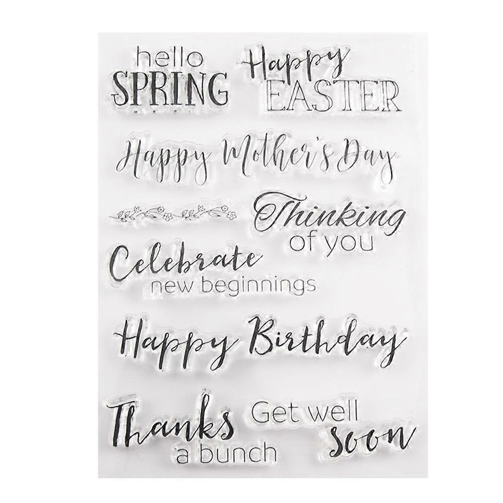 Clear Design Self-Clinging Versatile Stamping TPR Floral Stamp for Card-Making Album Decoration 1Pcs