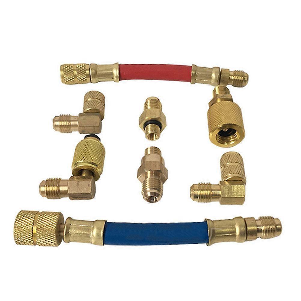Air Conditioner Conversion Adapter Car Hose Connector For Auto Repair Mechanics And DIY Enthusiasts 8Pcs