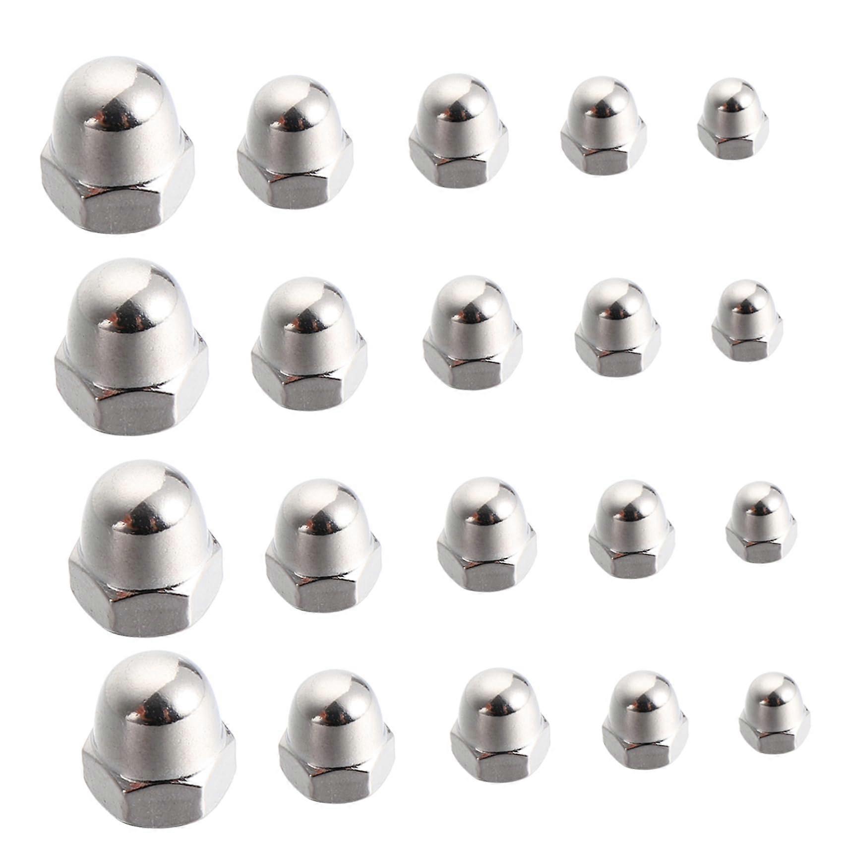 50 pieces dome cap hex nut with dust cover, selflocking and corrosionresistant for various applications