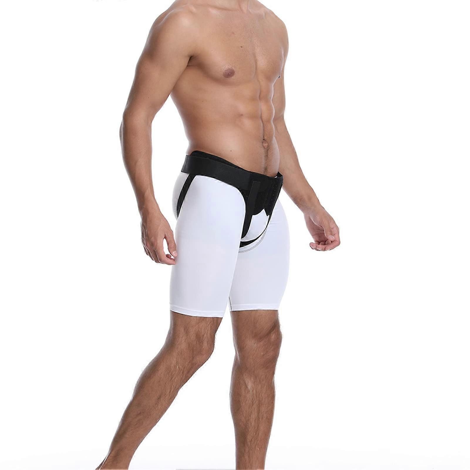 Surgical Comfortable Abdominal Binding Belt for Relieving Hernia, Black, XL
