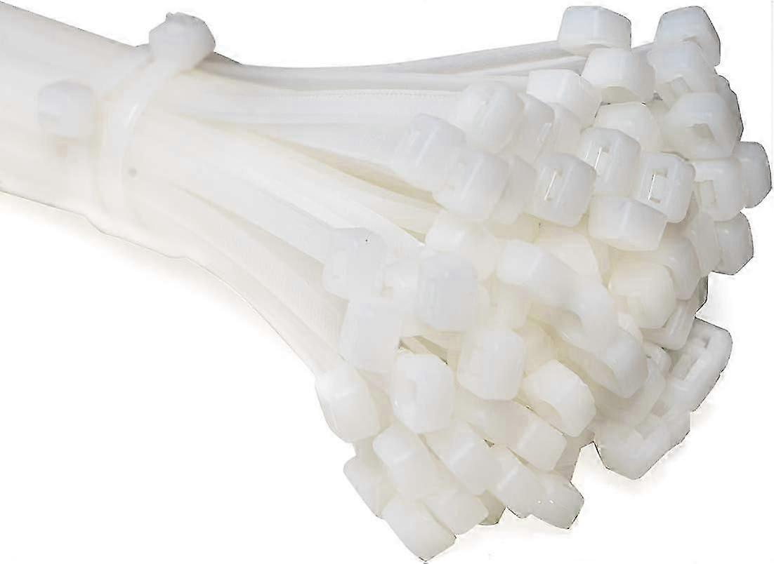 100pcs professional cable ties 100 x 2.5 mm white cable ties, temperature resistant