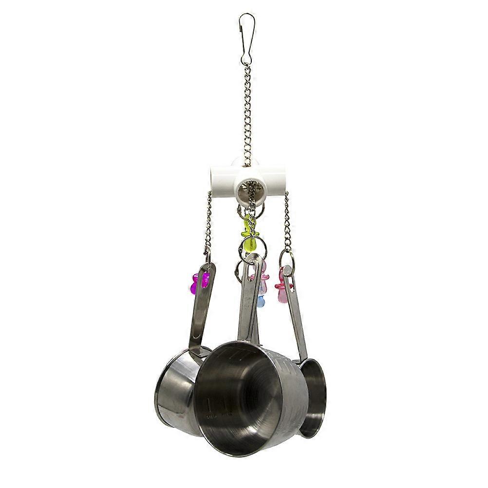 Oynamak için Komik Saksı Tasarımı ile Papağan Oyuncak Paslanmaz Çelik ve Akrilikten Yapılmış 3.5 x 5 inç