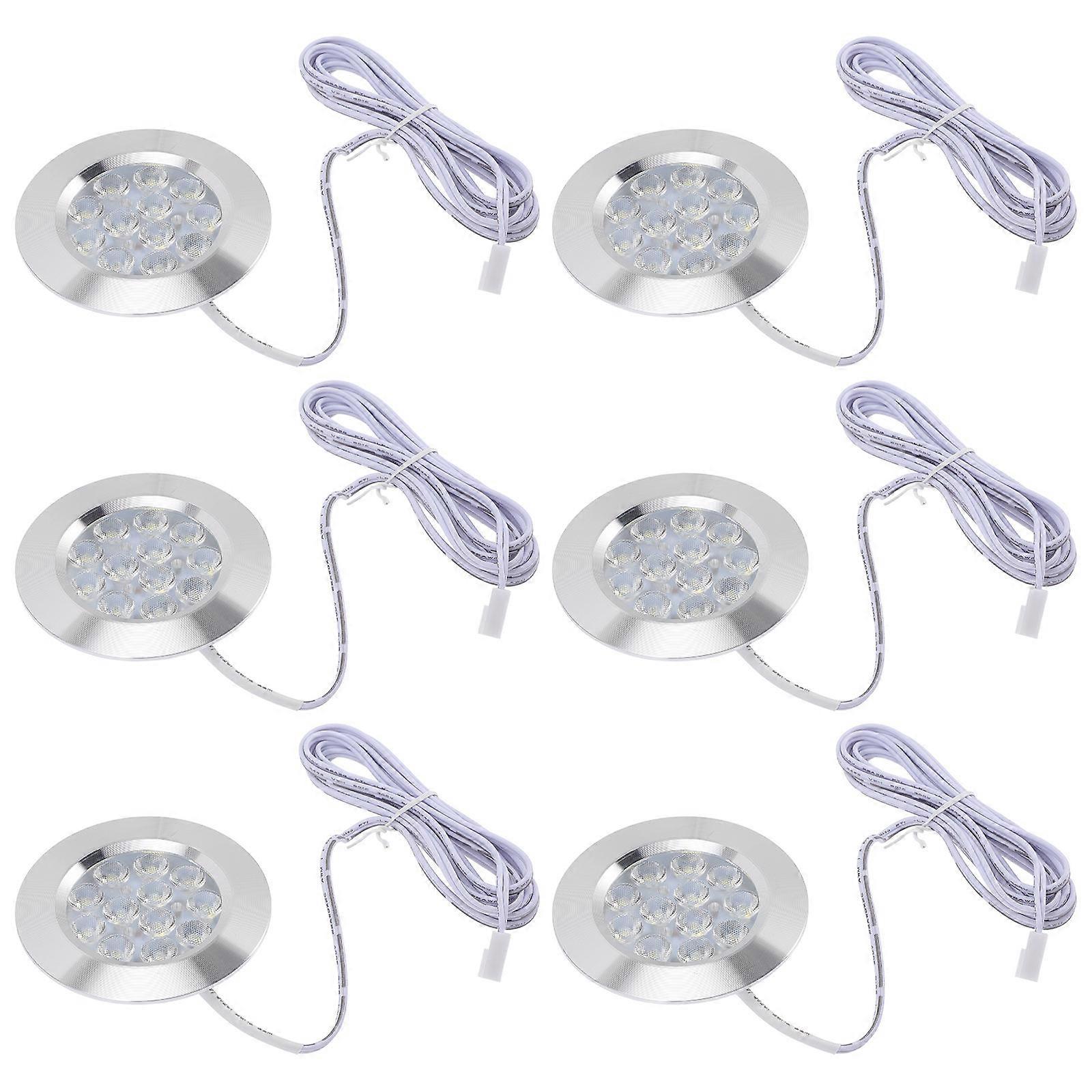 Recessed Ceiling Downlight 6Pcs White LED Recessed Lighting for Camper Use with Aluminum