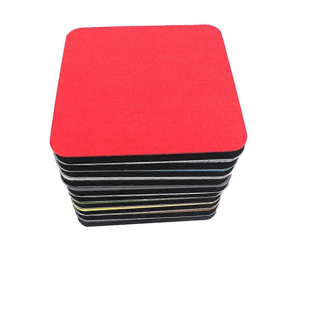 10pcs Creative Memo Board Colorful Square Felt Wall Stickers for Photos Memos Display at Home or