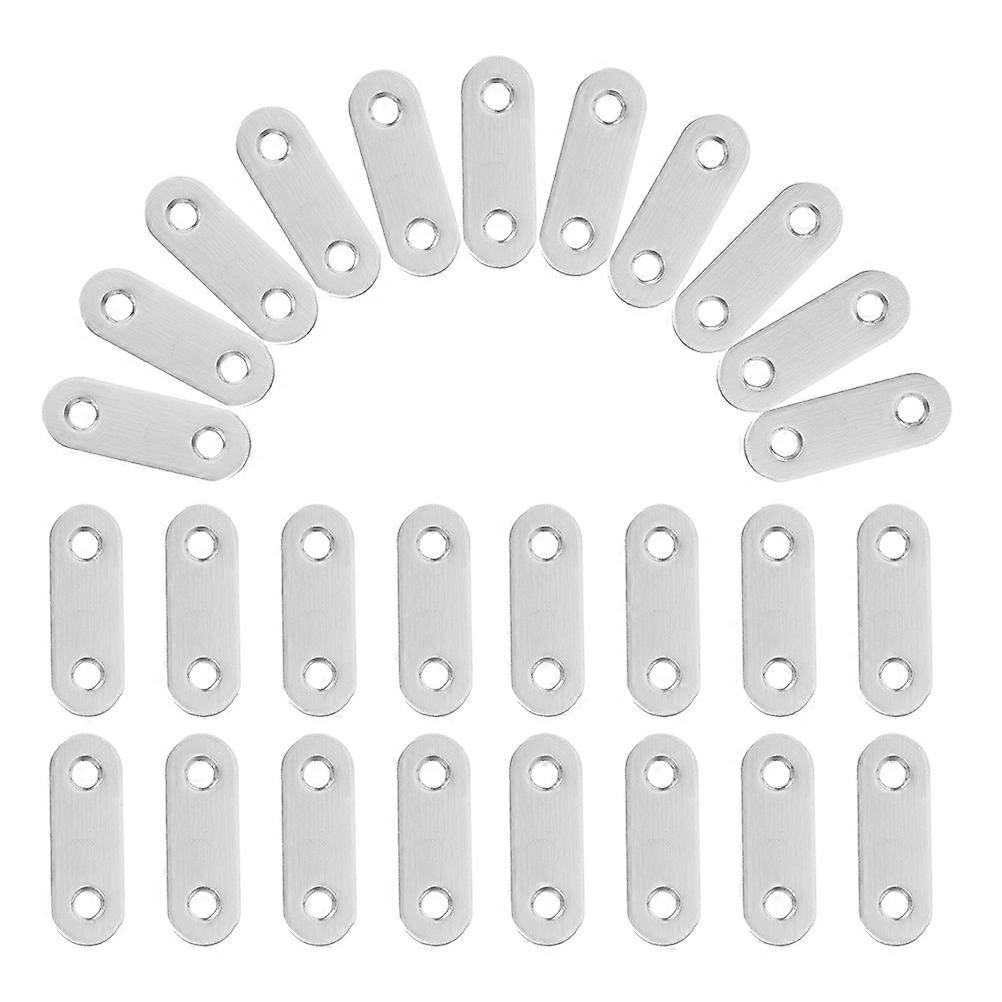 Wood Joining Flat Brackets Material Straight Design Diy Enthusiasts 40Pcs