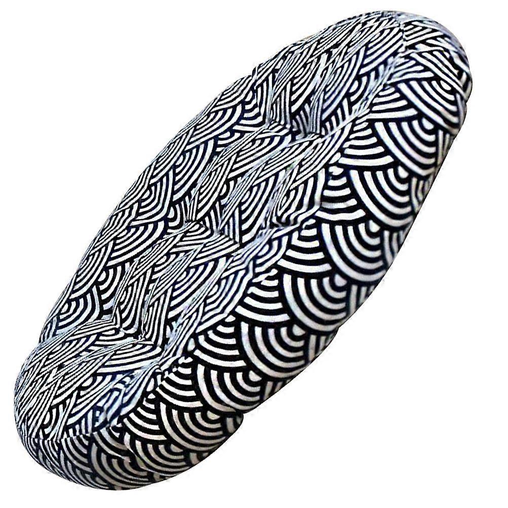 Back Support Portable Seat Cushion Simple Japanese Minimalist Dining Chairs Cushion for Reading Black 40x4ltr