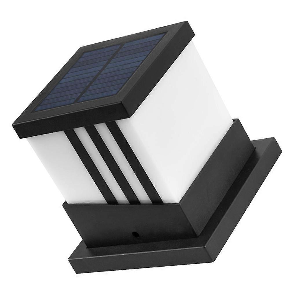 Solar Post Lights Outdoor Waterproof Traditional Chinese Design Square Polycrystalline Silicon Automatic Night Turn On 1Set