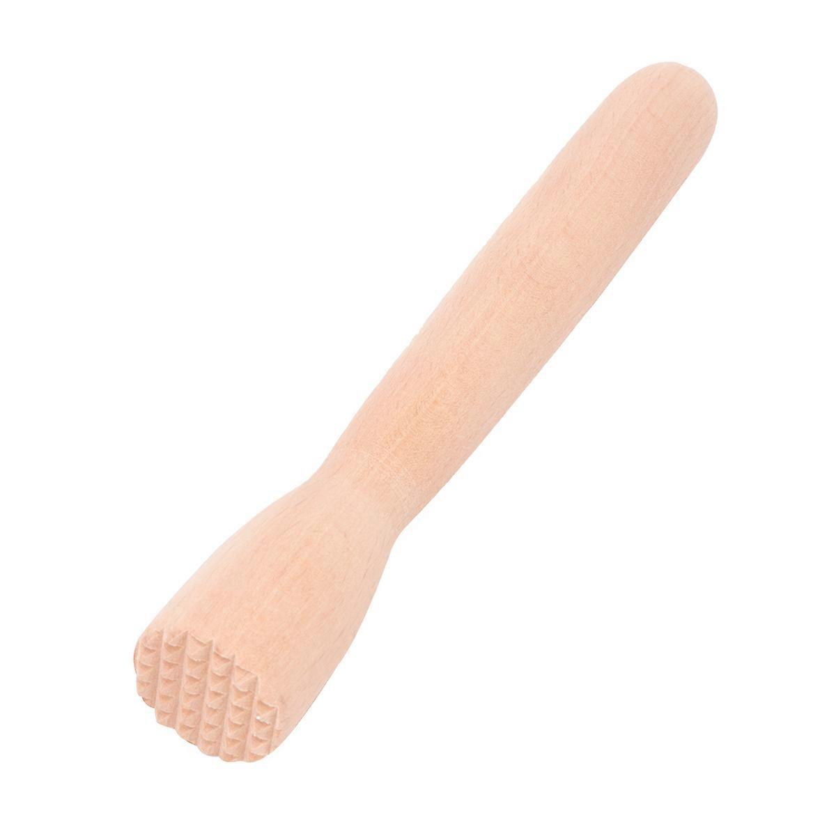 Light Brown Food Grinding Stick for Home Use Ergonomic Design Plastic Long Handle 10.5 in