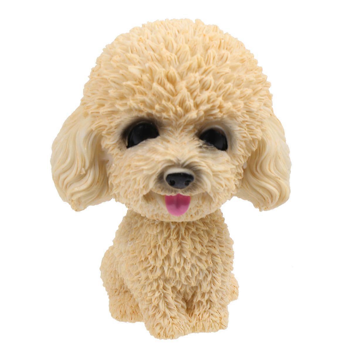 Resin Dog Figurine Car Bobbleheads Shake Head Toy Resin Craftwork Cartoon Animal Shape Kids Room 2Pack