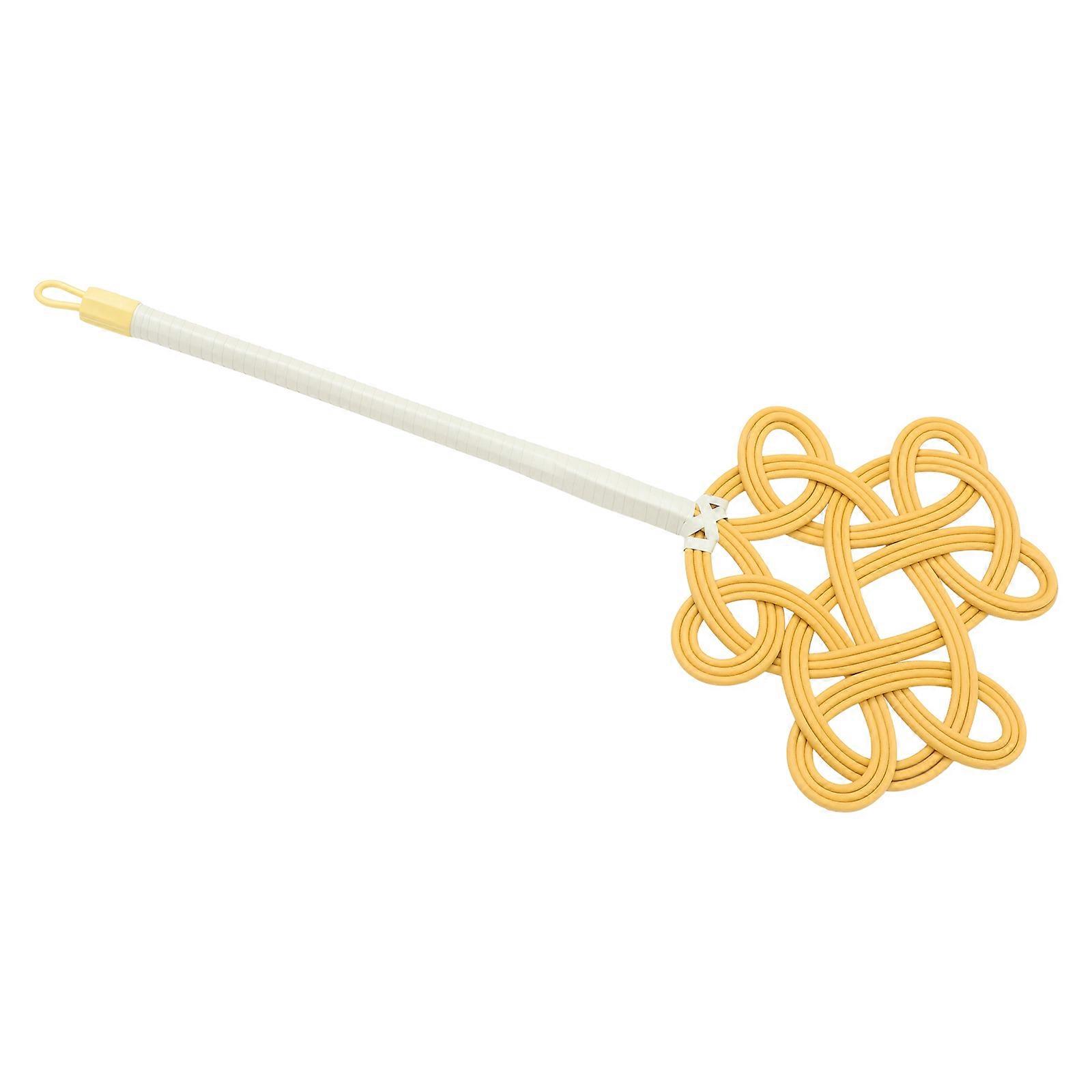 Rug Beater Heavy Duty Manual Rug Paddle Cleaning Blankets Home Use Ergonomic Long Handle Design Imitation Rattan 1Pack