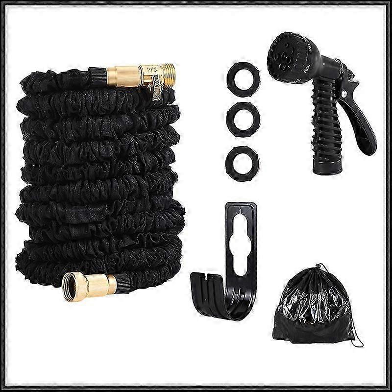 2025 Latest Model Extendable Garden Hose up to 30m with 8 Function Spray Gun